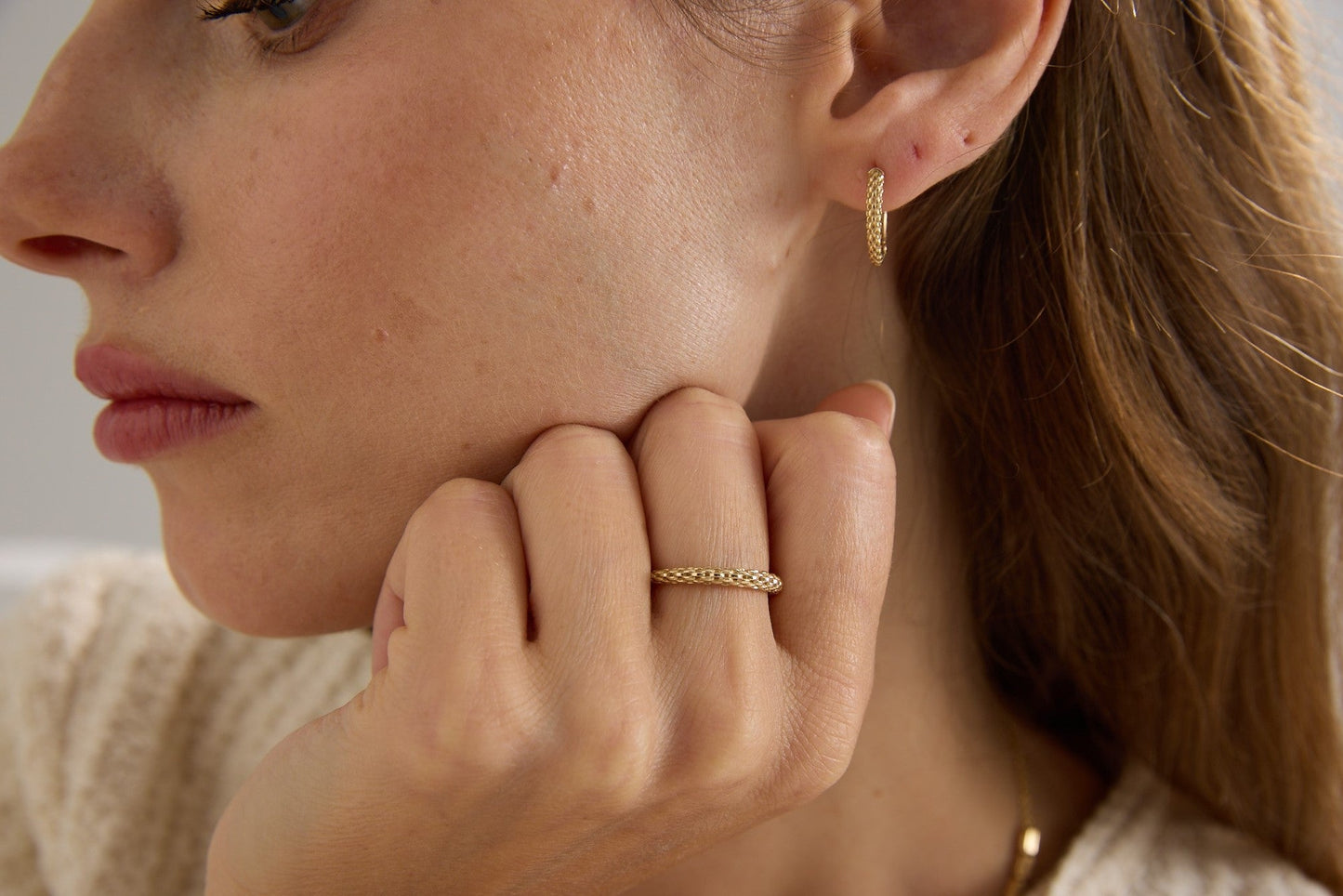 Hasır Thin Earrings