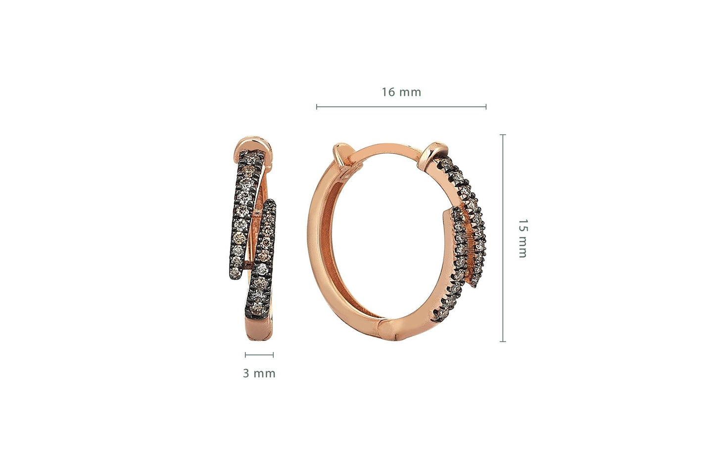 Claw Brown Earrings