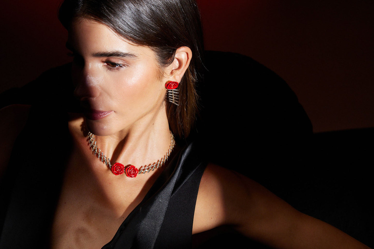 Bıçak ve Gül Earrings