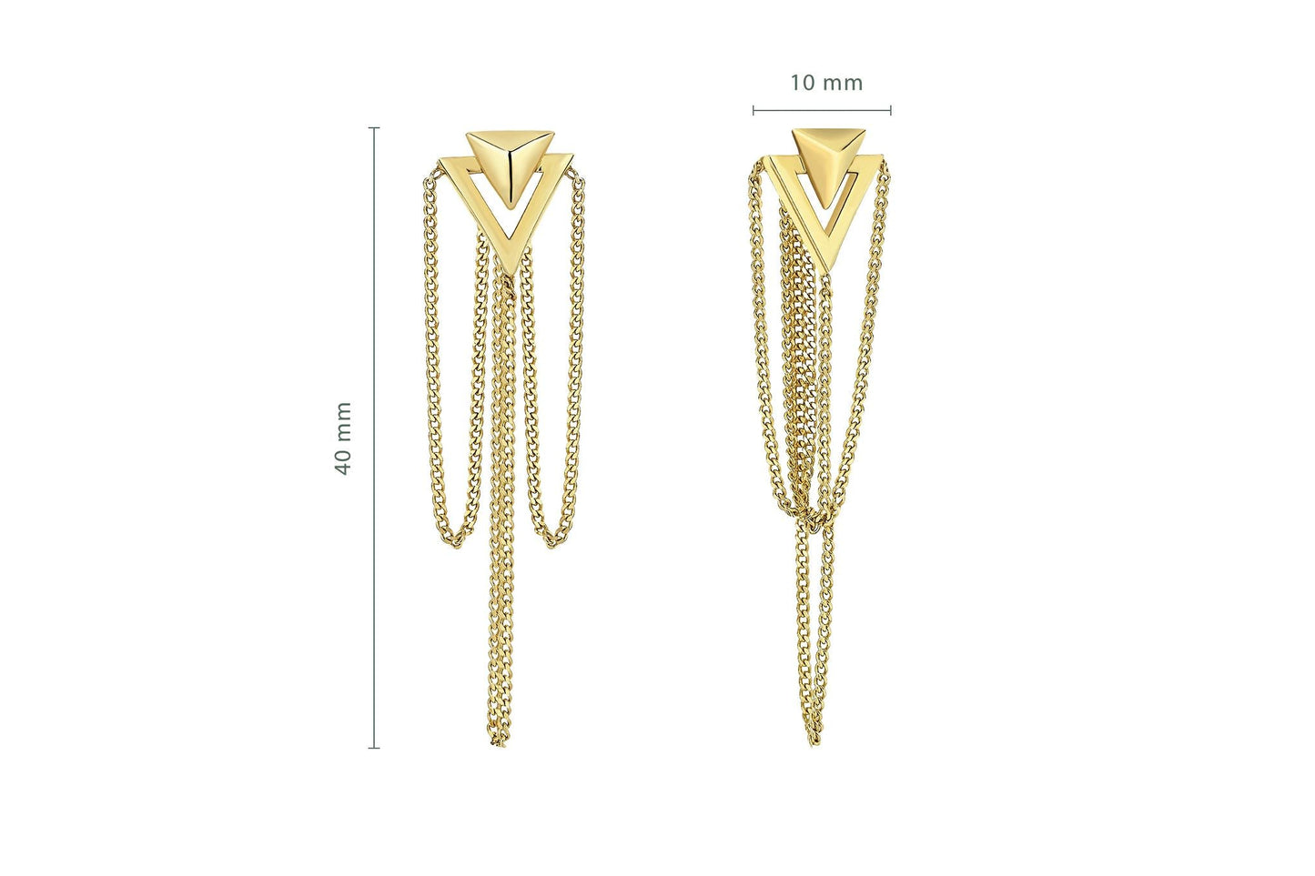Piramit Chain Küpe