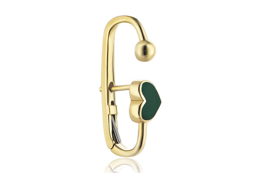 Green Heart Earcing