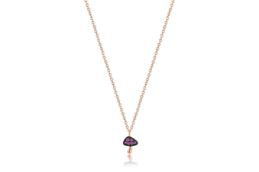 Violet Mushroom Necklace