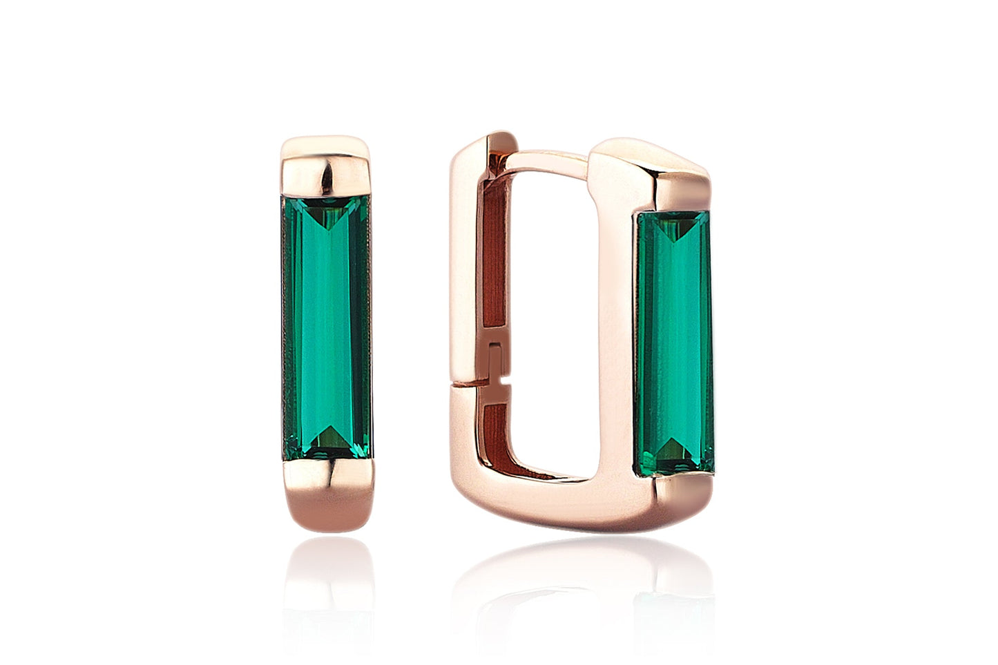 Zümrüt Line Earrings