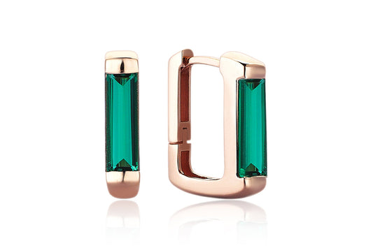 Zümrüt Line Earrings
