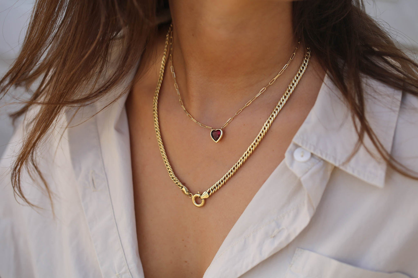 Heart Ruby Kolye