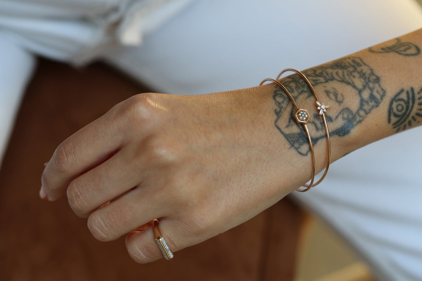 Hexa Brown Bangle